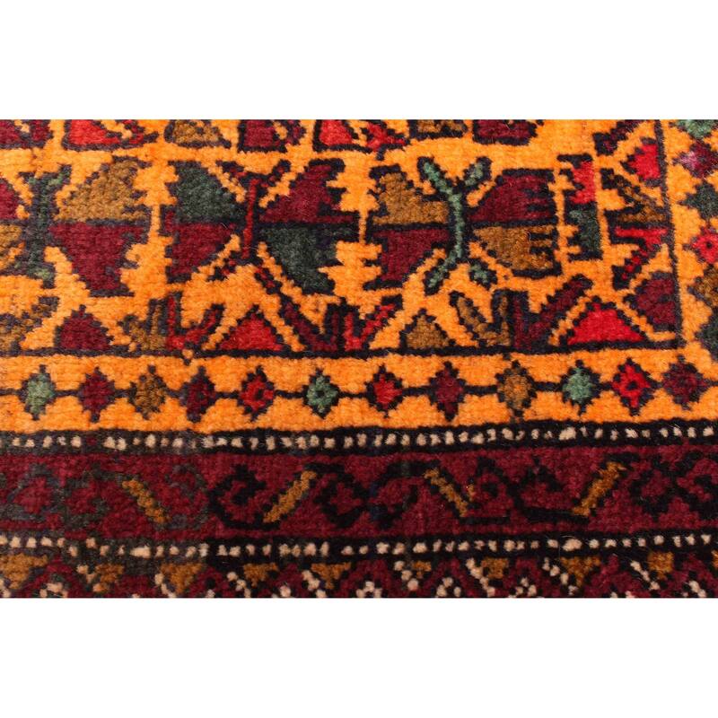 ECARPETGALLERY Hand-knotted Teimani Orange Wool Rug - 2'8 x 4'6