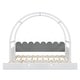 preview thumbnail 3 of 7, Twin Size Pine Wood Frame Platform Bed with Stretchable Vaulted Roof, Children's Bed with Recess Handle, White+Gray