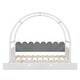 preview thumbnail 13 of 28, Twin Size Stretchable Vaulted Roof Bed for Kids, Adjustable to King Size, House Shape with Safety Guardrails, White+Grey