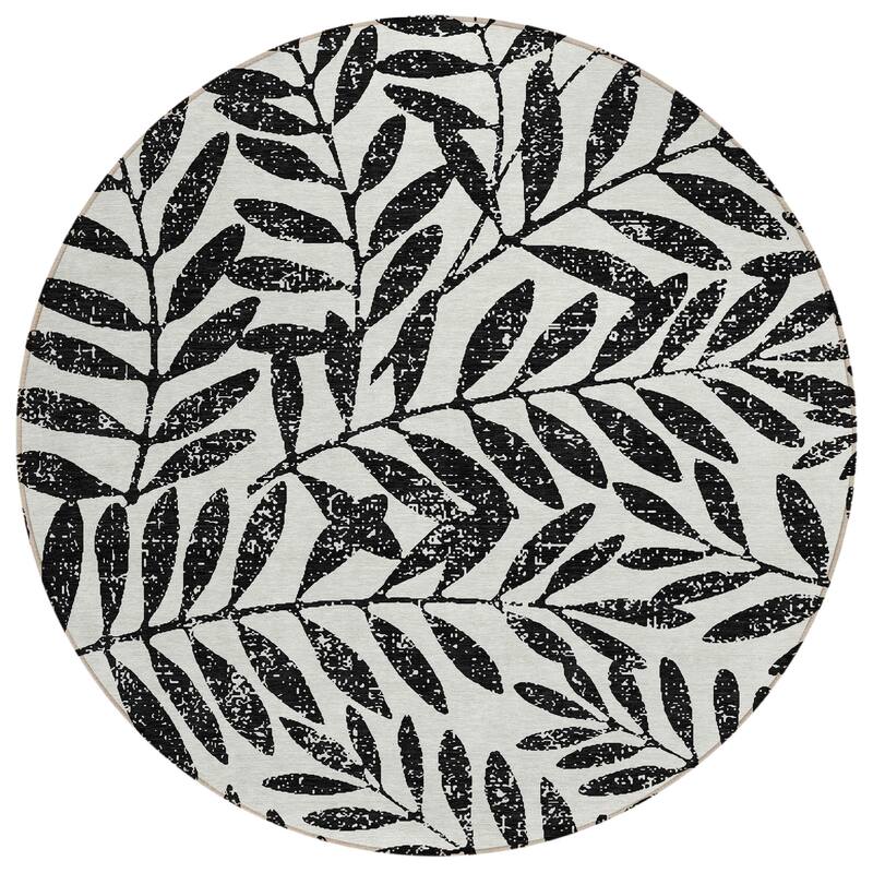 Machine Washable Indoor/ Outdoor Chantille Palm Rug