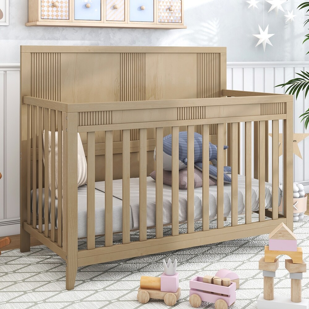 Natural wood sales color crib