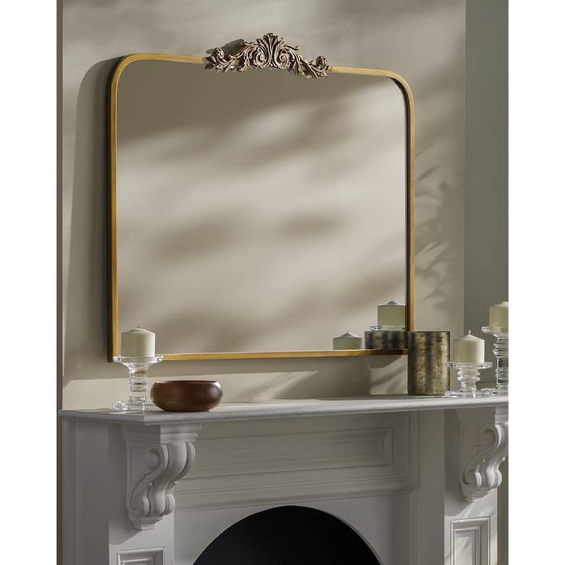 Livabliss Aarlen Traditional Overmantel Mirror - Gold