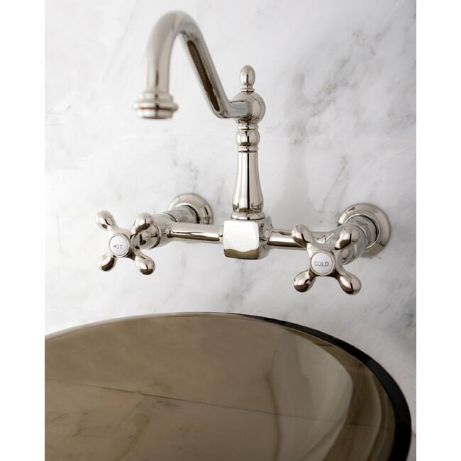 Kingston Brass Heritage 1.8 GPM Wall Mounted Bridge Kitchen Faucet