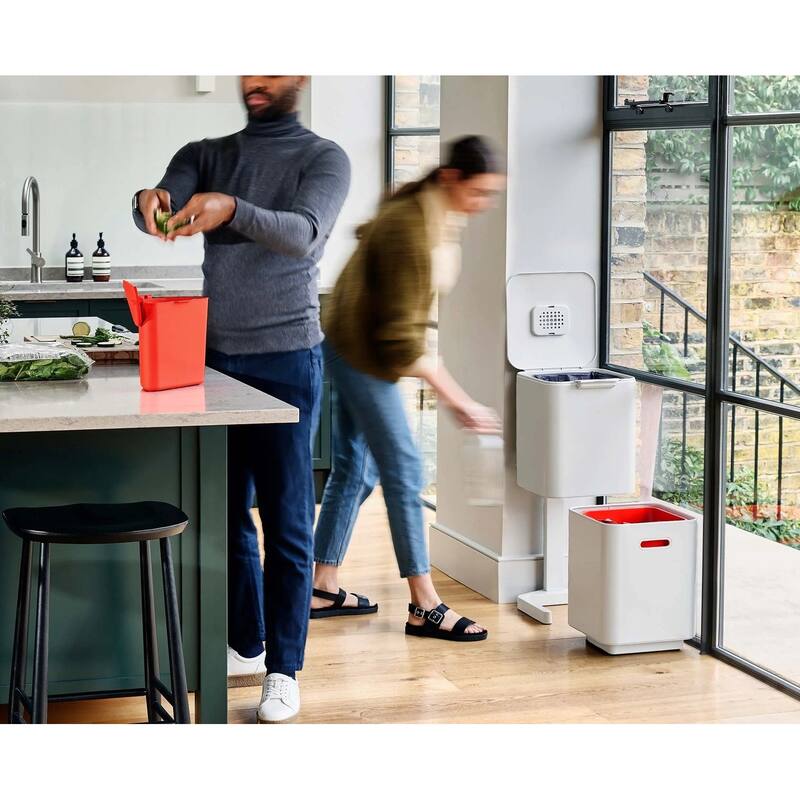 Joseph Joseph Totem Compact 40L Dual Trash Can and Recycle Bin (8 US Gallons)