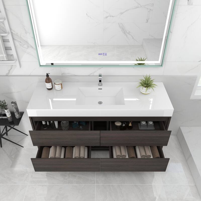 Morava 60" Floating Vanity with Single Sink - 60