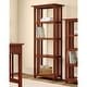 preview thumbnail 1 of 10, Boutwell Classic Mission 4-shelf 60-inch H Bookcase Cherry