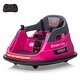 preview thumbnail 1 of 18, Electric Ride on Bumper Car for Toddlers, Ride on Car with Remote Control Rose
