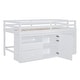 preview thumbnail 9 of 12, White Twin Size Solid Wood Loft Bed with Drawers and Cabinet
