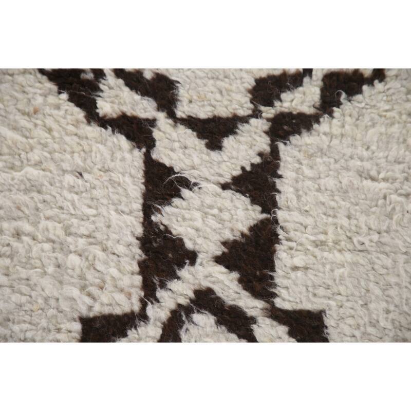 Ivory Anatolian Turkish Runner Rug Handmade Wool Carpet - 3'3"x 11'1"
