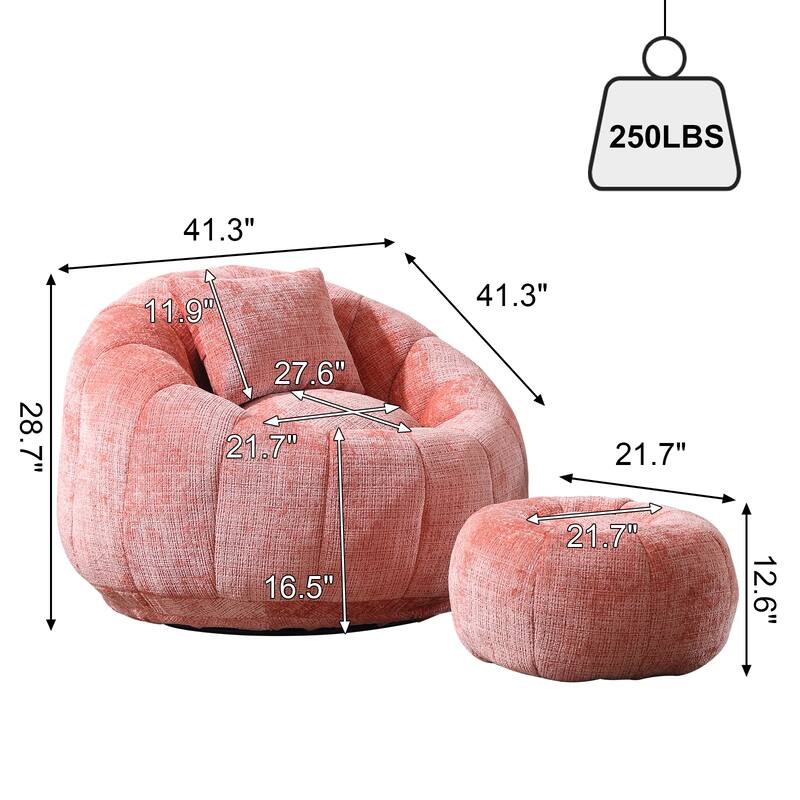 Bean Bag Chairs With Ottoman for Living Room