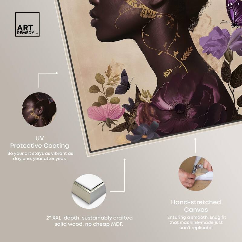 Burgundy Nectar Canvas by Art Remedy