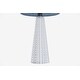 preview thumbnail 75 of 106, 16-in. Glass Lamp w/ Brushed Nickel Accents and Drum Shade