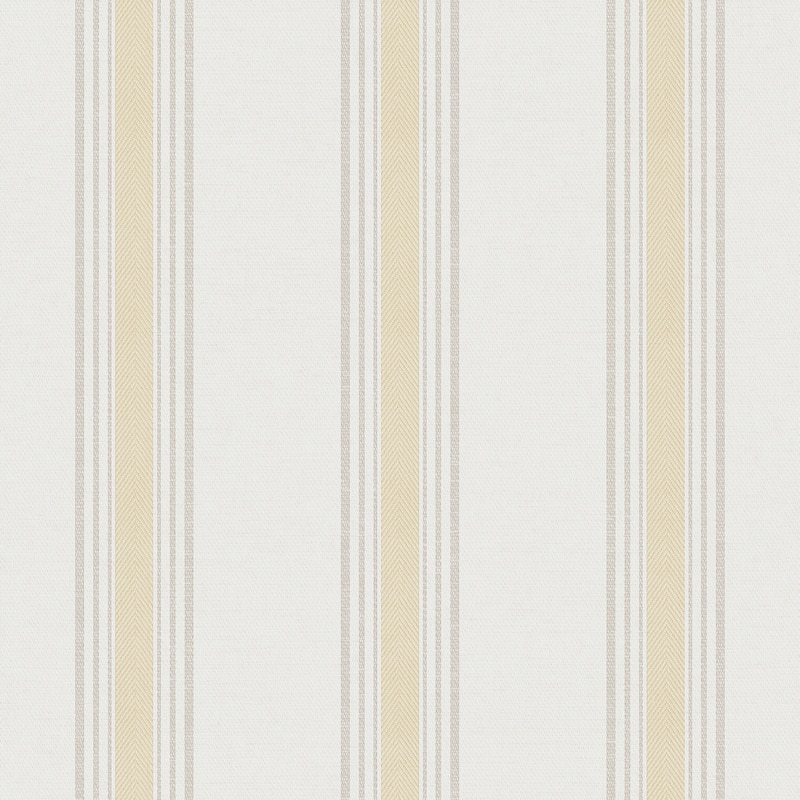 Galerie Wallcoverings Spring Blossom Stripes Fabric Effect Non-woven Matte Wallpaper Roll - 33 feet x 21 inches - Yellow