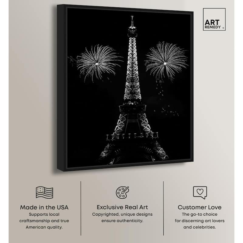 Fireworks Over Paris Canvas by Art Remedy