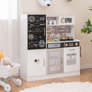 Pretend Play Kitchen with Utensils for Kids Aged 3+ - 36" x 12" x 39"