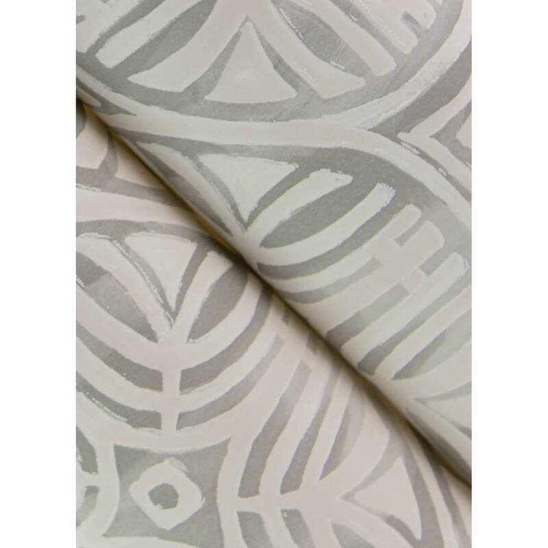 Chesapeake Sandee Grey Medallion Wallpaper
