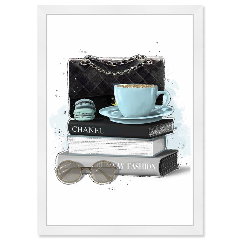 Wynwood Studio Prints Fashion and Glam Coffeetable Books Blue and Tiffany Blue Glam Wall Art Canvas Print