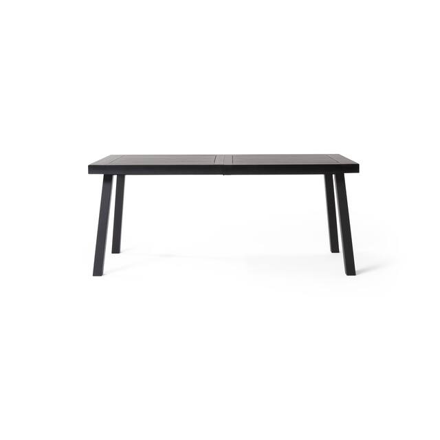 Deville Indoor Acacia Wood and Iron Dining Table by Christopher Knight Home