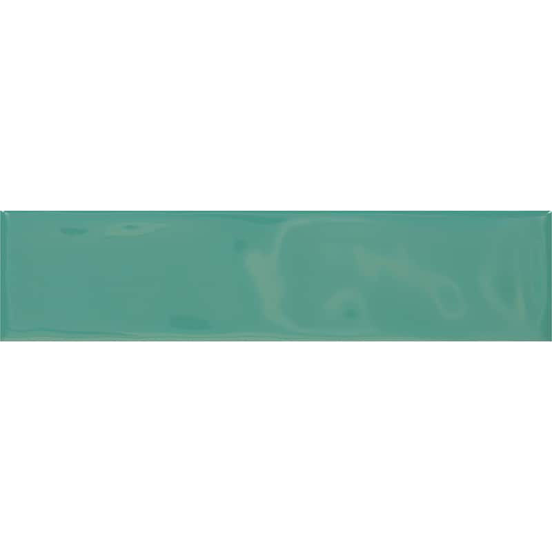 TileHQ 3" x 12" Ceramic Wall Tile in Glossy Caribbean Teal (48 PC per Carton) (12.00 SQFT per Carton)