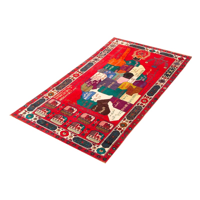 ECARPETGALLERY Hand-knotted Teimani Red Wool Rug - 3'4 x 6'4