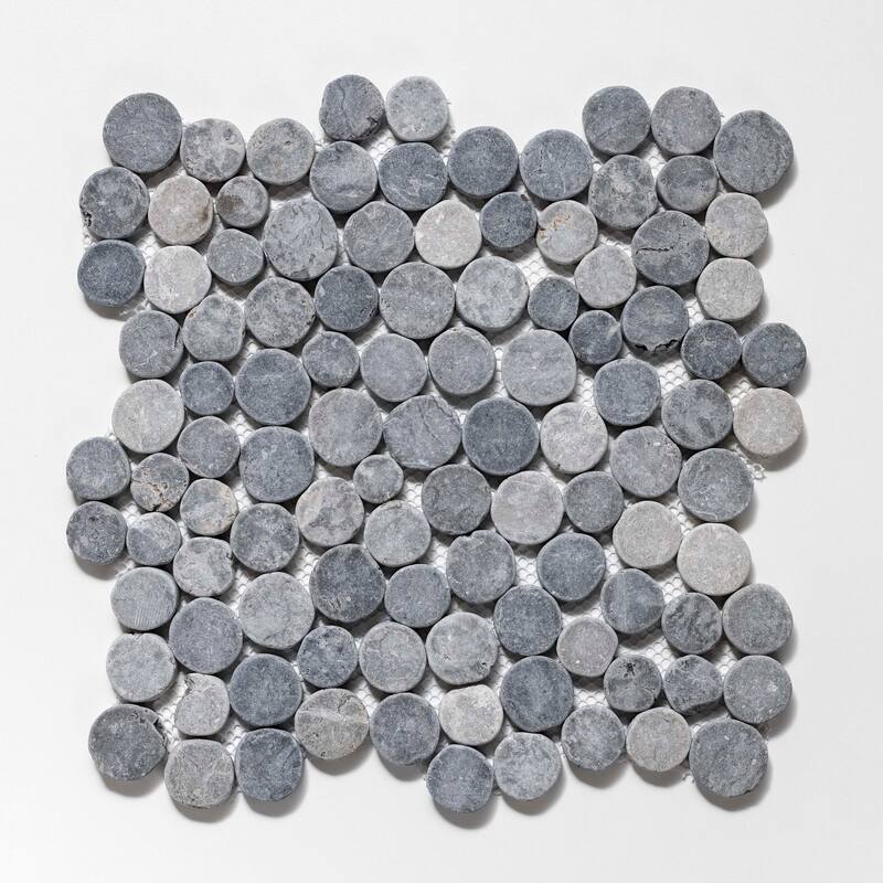 Cruz Bay Studio XD3R Penny Rounds - 11" x 11" Pebble and Rock Floor