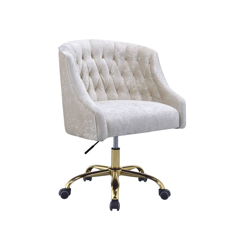 Office Chair in Vintage Cream Velvet & Gold Bed Bath & Beyond 35241040