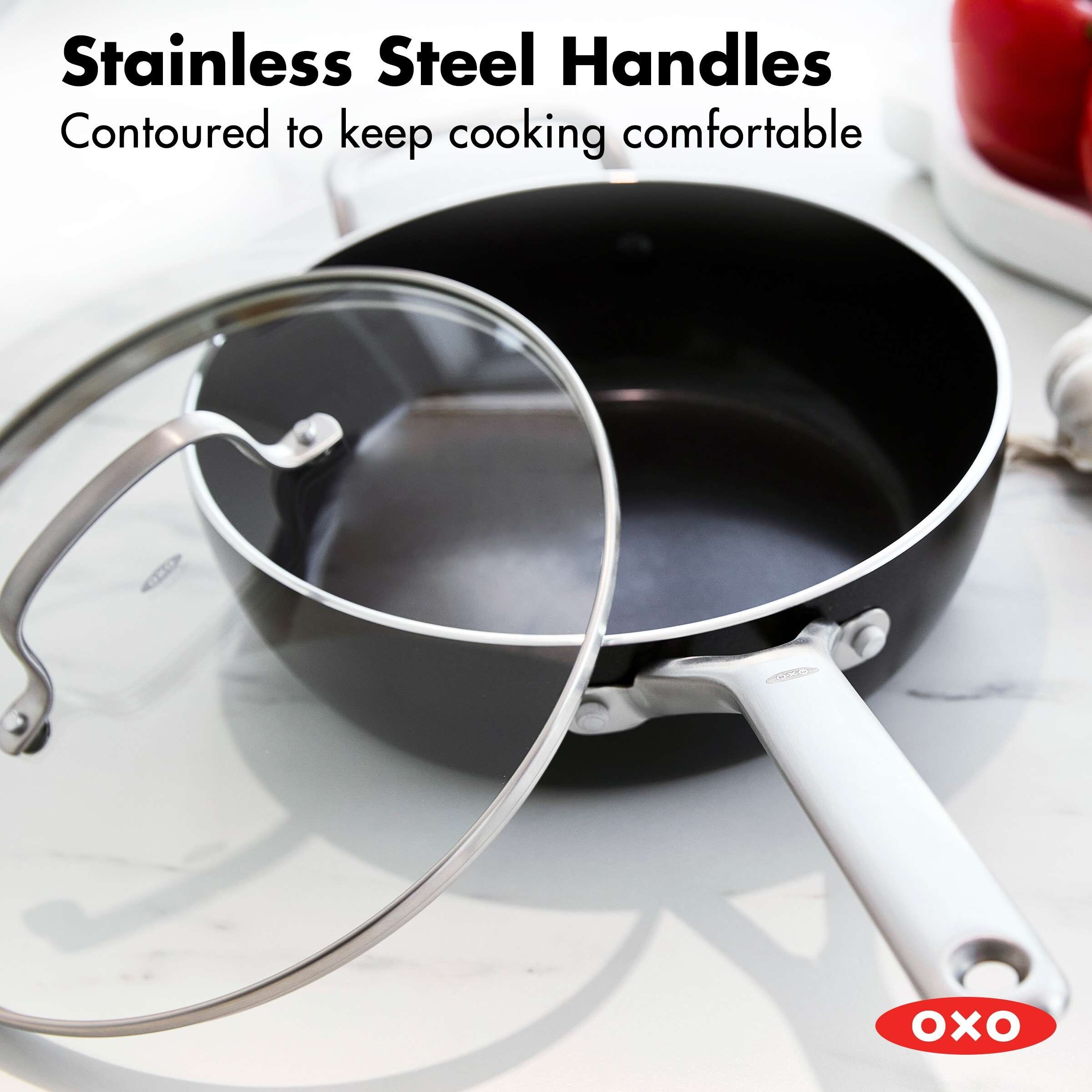 OXO Agility Ceramic Fry Pan Set Black