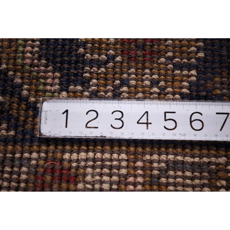 Geometric Heriz Serapi Indian Area Rug Handmade Red Wool Carpet - 7'10"x 10'0"