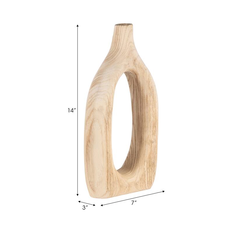 Sagebrook Home Neutral Cut-out Vase.