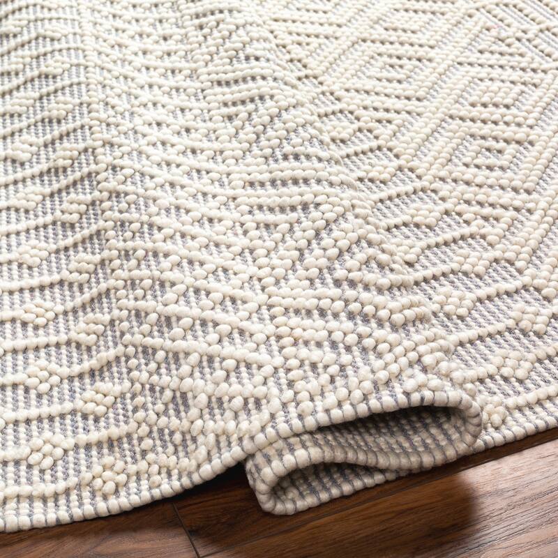 Thackery Handmade Farmhouse Stripe Wool Area Rug