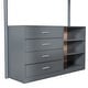 preview thumbnail 14 of 15, Full Size Loft Bed with Convertible Desk, Storage Shelf & 4 Drawers, Teddy Fleece Wood Bed Frame with Full-Length Guardrail