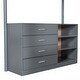 preview thumbnail 46 of 93, Teddy Fleece Loft Bed Wood Bed Frame with Foldable Desk, 4 Drawers