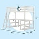 preview thumbnail 17 of 47, Max & Lily Twin-Size High Loft Bed with Wraparound Desk and Shelves