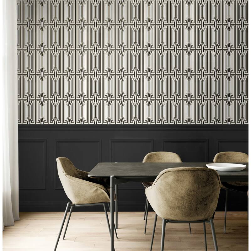 NextWall Manhattan Deco Peel and Stick Wallpaper - 27 in. W x 18 ft. L