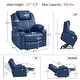 preview thumbnail 56 of 77, MCombo Electric Power Lift Recliner Chair Sofa with Massage and Heat, 3 Positions, USB Ports, Faux Leather