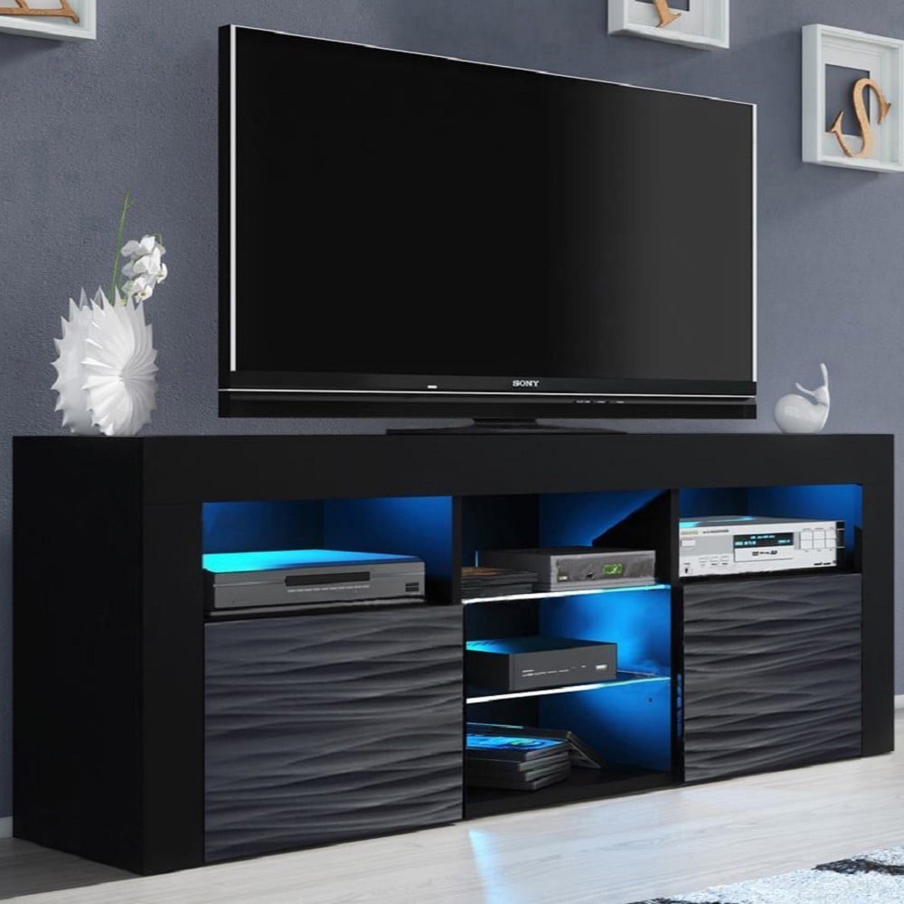 Milano 145 Modern 16 color LED Light TV Stand Bed Bath Beyond 23552008