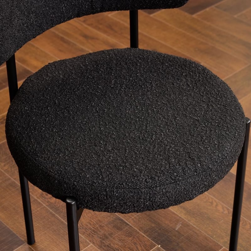 Boucle Beacon Modern Accent Dining Side Chair (Set of 2)