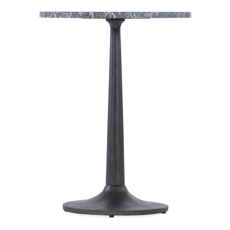 Hooker Furniture M17-50310-15 Estelle 18" Diameter Marble Top Metal - Black Marble