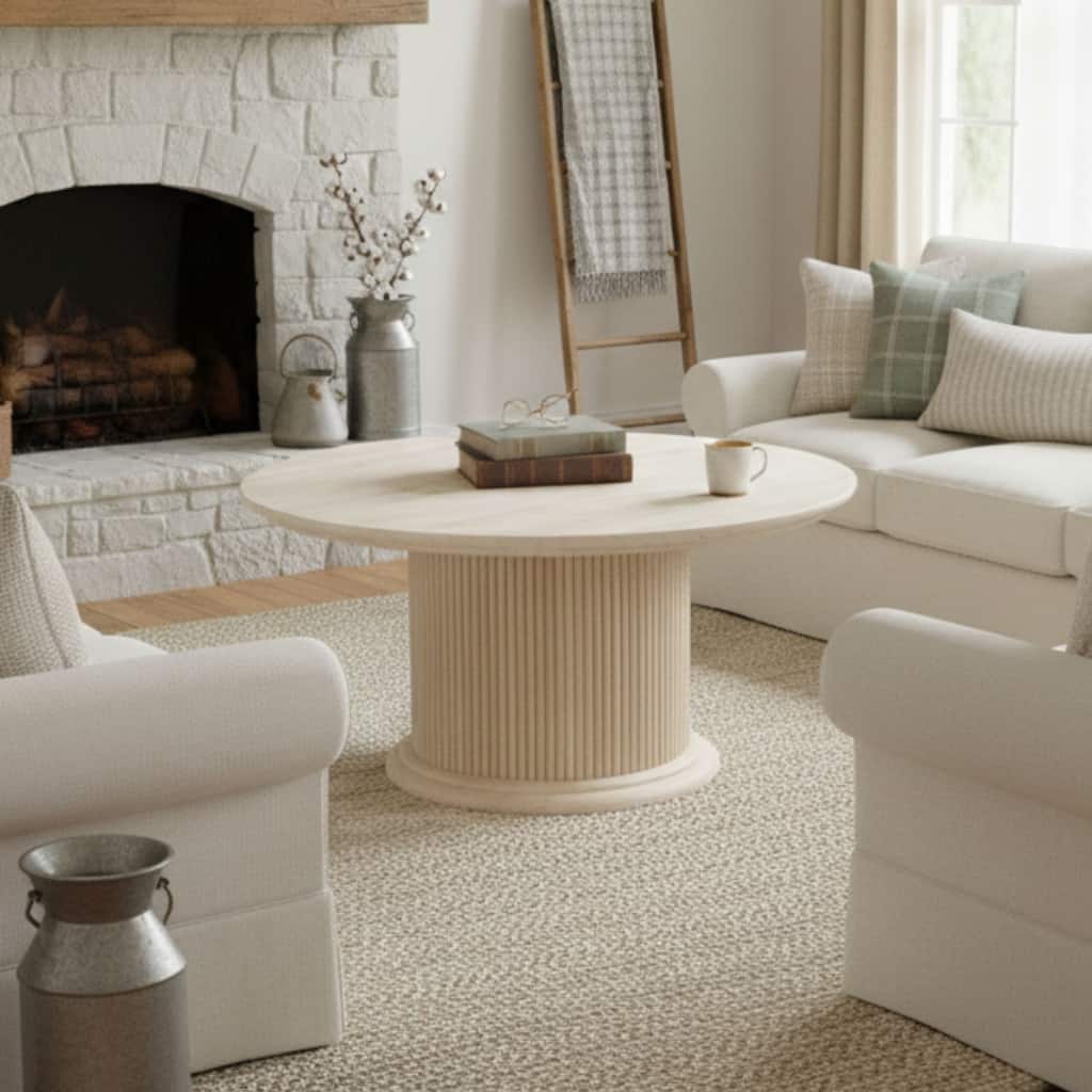 Haven Solid Wood Round Coffee Table