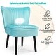 preview thumbnail 14 of 31, Costway Set of 2 Armless Accent Chair Upholstered Leisure Chair Single - 23'' x 27.5'' x 30''