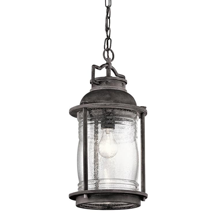 Kichler Ashland Bay 1 Light Outdoor Pendant Light - Weathered Zinc