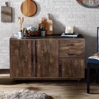 Furniture of America Vell Country Oak 47-inch 2-drawer Rustic Dining Server