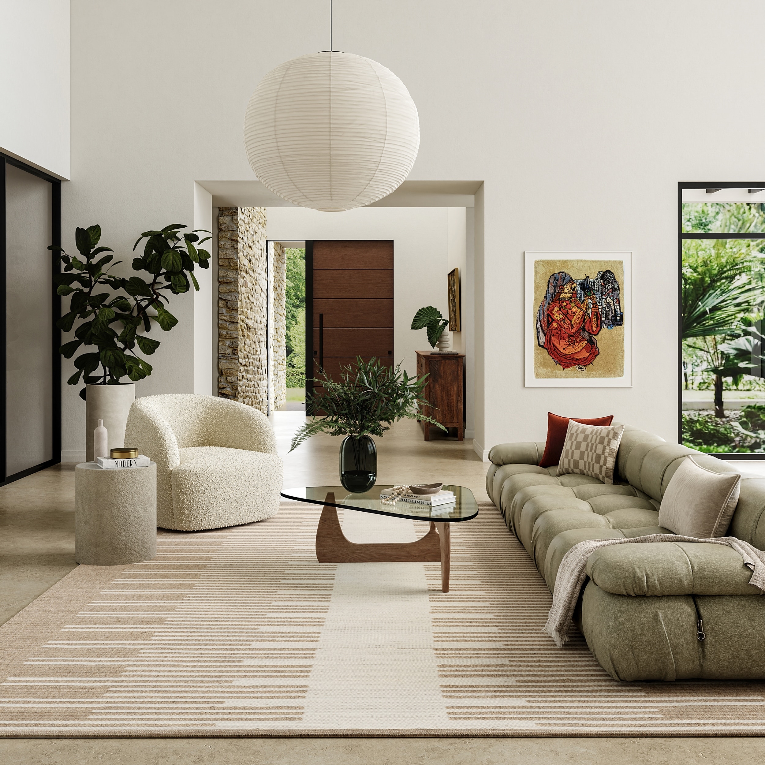 Drift Reversible Wool Area Rug