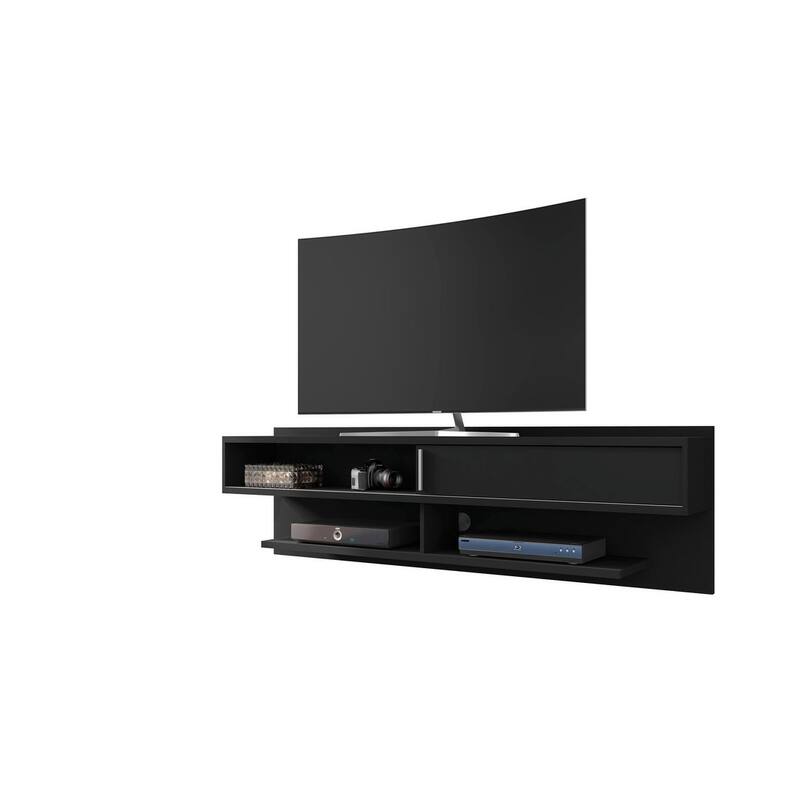 Manhattan Comfort Jabolinski Wood 70 In. Floating Living Room Entertainment Furniture