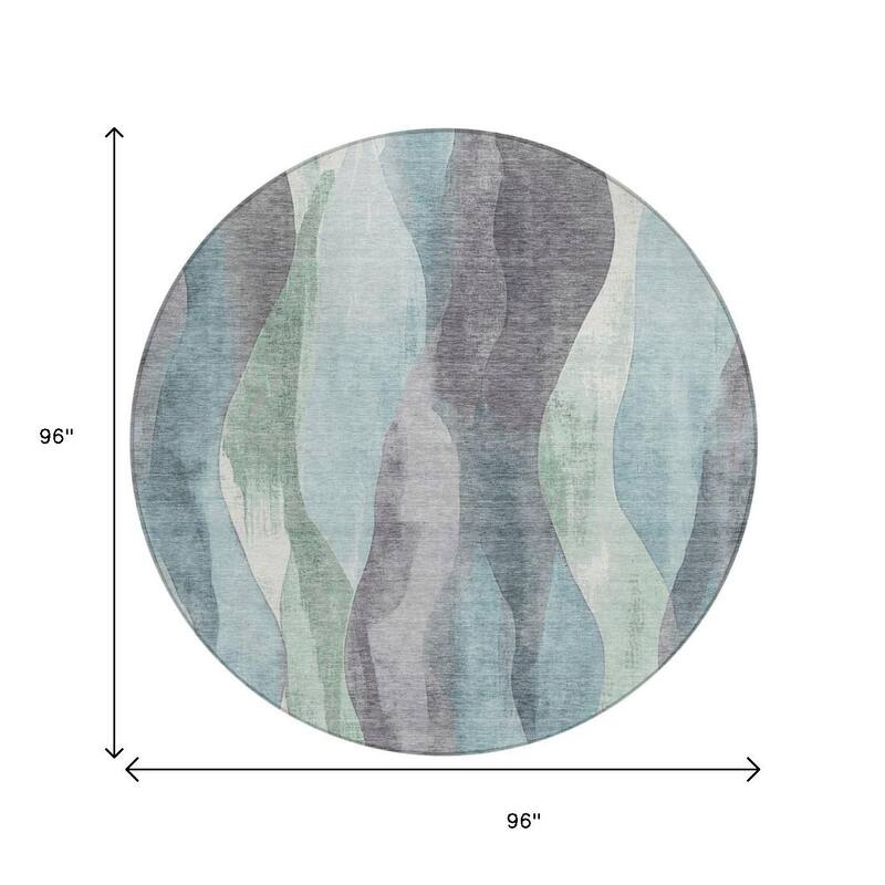 HomeRoots Abstract Transitional Rectangle Outdoor Rug