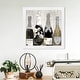 preview thumbnail 21 of 25, Oliver Gal 'Pass the Bottle Night' Drinks and Spirits Framed Wall Art Prints Champagne - Black, Gold 12 x 12 - White