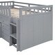 preview thumbnail 21 of 24, L-shaped Space-Saving Twin Loft and Platform Bed with 7 Drawers and Full Guardrails