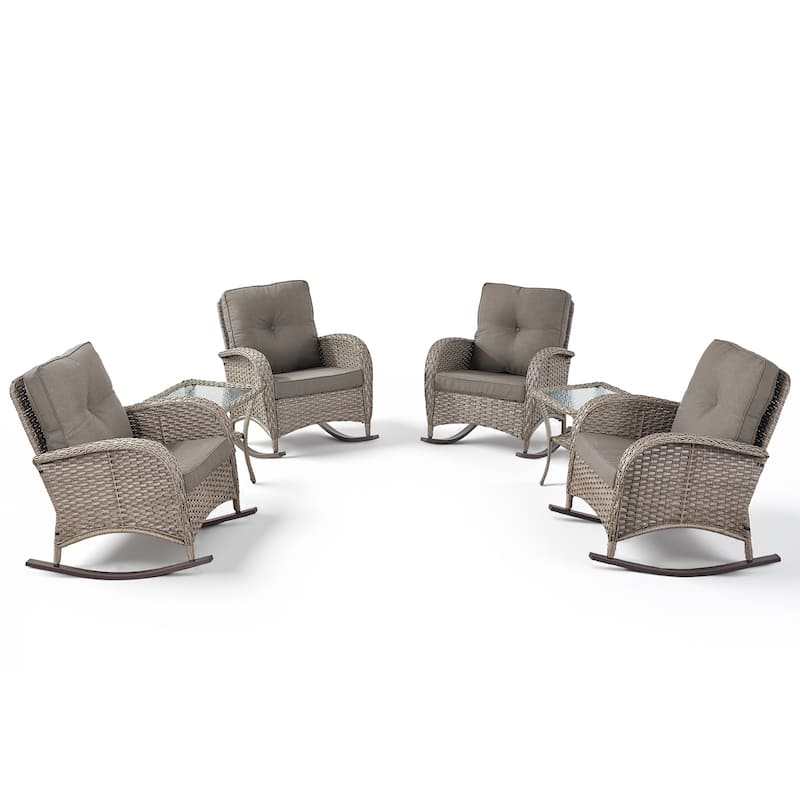 Gymojoy Outdoor Wicker Patio Furniture Chair Set Weather-Resistant