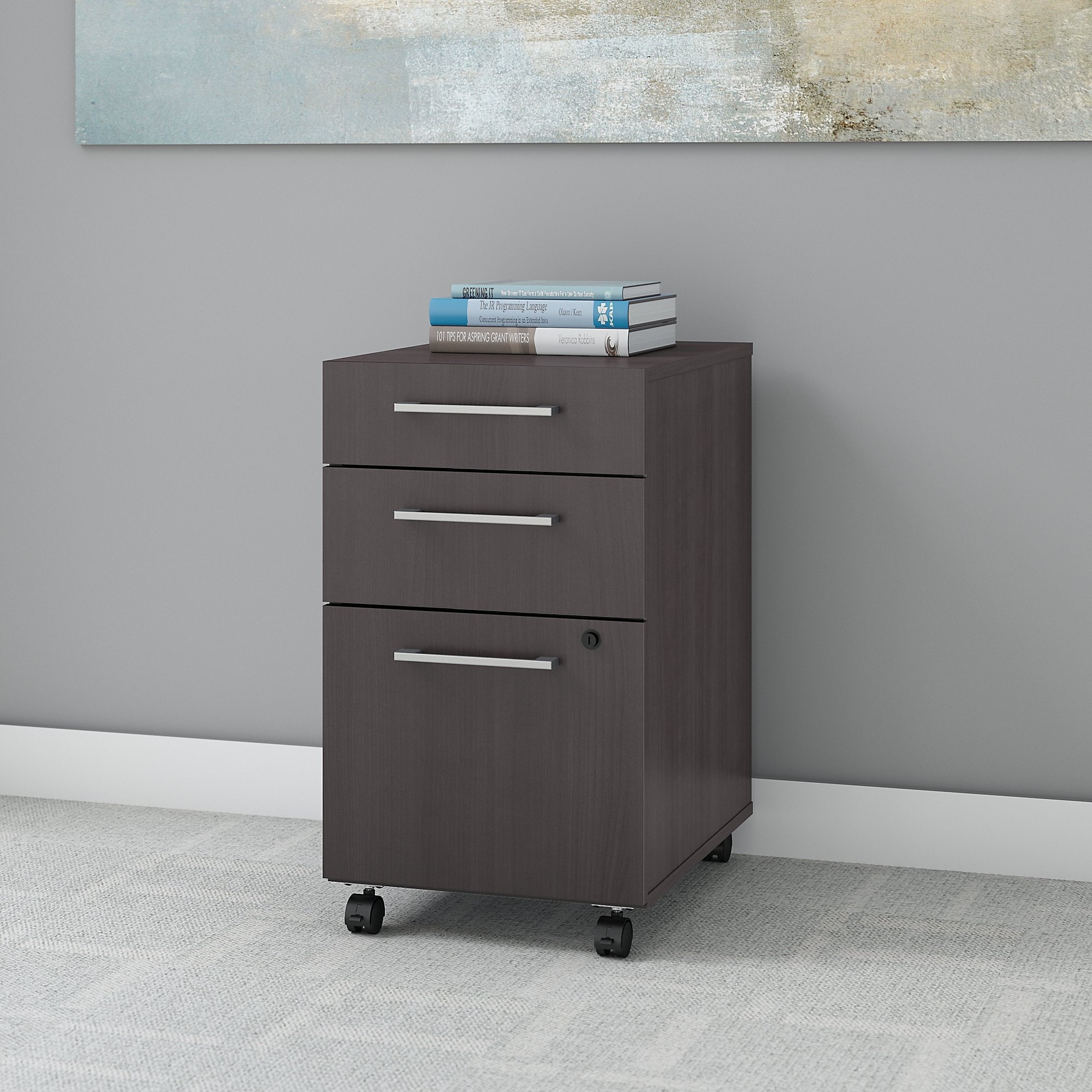 Shop 400 Series 3 Drawer Mobile File Cabinet By Bush Business Furniture Overstock 23128322 Grey