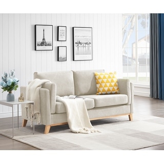Modern Loveseat Sofa 72.44" Chenille Fabric 2 Seat Couch with Soft ...